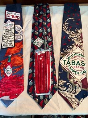 Tabasco Men’s Novelty Silk Ties.